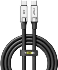 Кабель YOKI ULTRA Type-C to Type-C 60W 1.2m Black (YK-CAUL614M2)