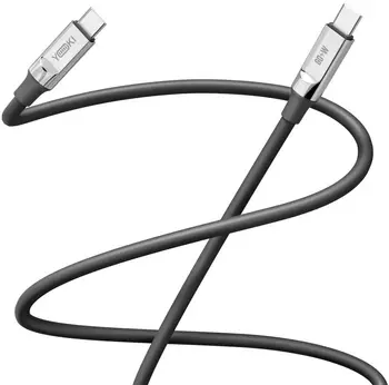 Кабель YOKI ULTRA Type-C to Type-C 60W 1.2m Black (YK-CAUL614M2)