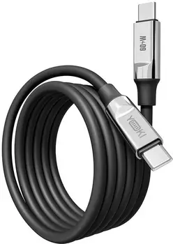 Кабель YOKI ULTRA Type-C to Type-C 60W 1.2m Black (YK-CAUL614M2)