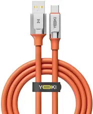 Кабель YOKI ULTRA USB to Type-C 3A 1.2m Orange (YK-CAUL612M9)