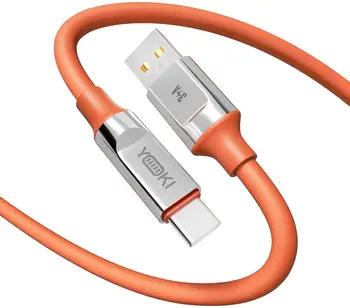 Кабель YOKI ULTRA USB to Type-C 3A 1.2m Orange (YK-CAUL612M9)