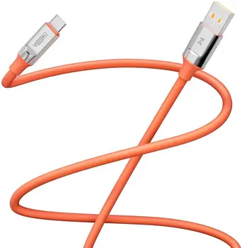 Кабель YOKI ULTRA USB to Type-C 3A 1.2m Orange (YK-CAUL612M9)