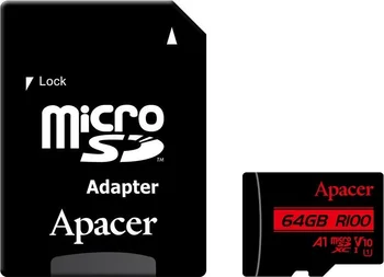 Карта пам'яті Apacer 64 GB MicroSDHC UHS-I Class 10 + SD adapter (AP64GMCSX10UB-R)