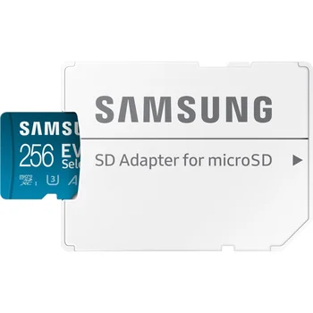 Карта памяти Samsung 256 GB microSDXC UHS-I U3 V30 A2 EVO Select + SD Adapter (MB-ME256KA)