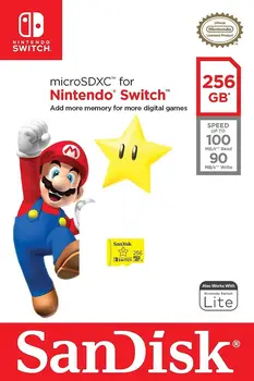 Карта пам'яті SanDisk 256 GB microSDXC for Nintendo Switch (SDSQXAO-256G-GNCZN)