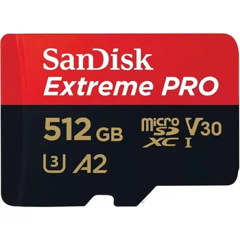 Карта памяти SanDisk 512 GB microSDXC UHS-I U3 Extreme Pro + SD Adapter (SDSQXCD-512G-GN6MA)