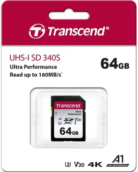 Карта памяти Transcend 64 GB SDXC UHS-I U3 V30 A2 340S (TS64GSDC340S)