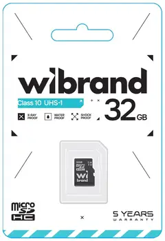 Карта пам'яті Wibrand 32 GB microSD UHS-I Class 10 (WICDHU1/32GB)