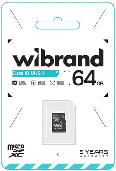Карта пам'яті Wibrand 64 GB mictoSD UHS-I Class 10 (WICDXU1/64GB)
