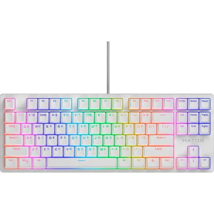 Клавіатура HATOR Rockfall 2 Mecha TKL orange (HTK-521) White (UA)