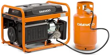 Комбінований генератор (газ-бензин) Daewoo Power GDA 3500DFE