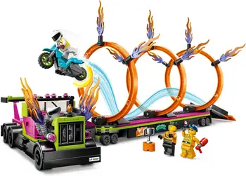 Конструктор LEGO City Stunt Truck and Ring of Fire Challenge (60357)