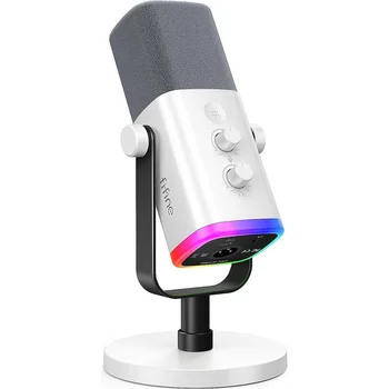 Мікрофон Fifine AmpliGame AM8W White