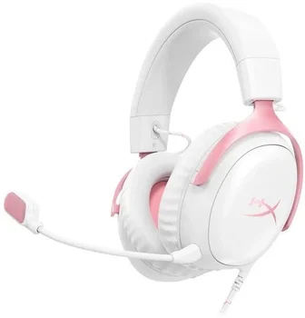 Навушники з мікрофоном HyperX Cloud III White/Pink (9W1Q4AA)