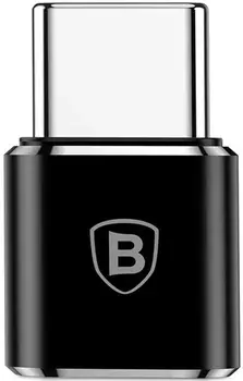 Переходник Baseus Micro Female To Type-C Male Adapter Converter Black (CAMOTG-01)