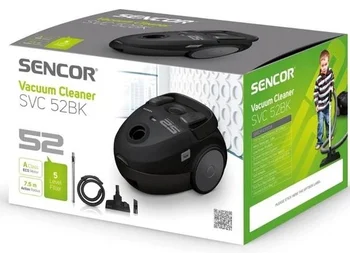 Пылесос с мешком Sencor SVC 52BK