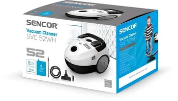 Пылесос с мешком Sencor SVC 52WH