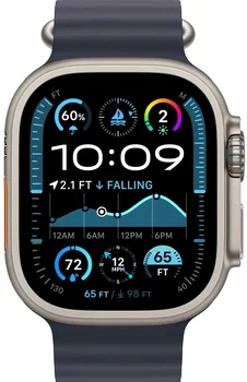 Ремінець Apple Ocean Band Navy - Natural Titanium Finish для Apple Watch 44/45/46/49mm (MXTH3)