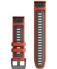 Ремінець Garmin QuickFit 22 Watch Bands Silicone - Flame Red/Graphite (010-13280-04)