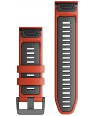 Ремінець Garmin QuickFit 26 Watch Bands Silicone - Flame Red/Graphite (010-13281-04)