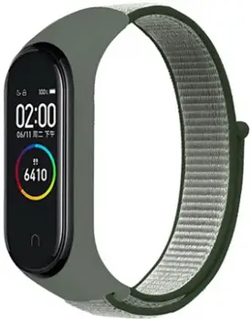 Ремешок Nylon New для Xiaomi Mi Band 3/4/5/6/7 Dark Olive / Green