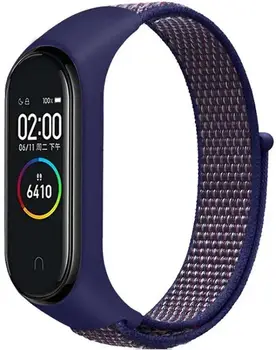 Ремешок Nylon New для Xiaomi Mi Band 3/4/5/6/7 Navy Blue