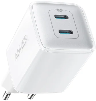 Сетевое зарядное устройство Anker PowerPort 521 Nano Pro 40W 2xUSB-C PIQ3.0 White (A2038G21)