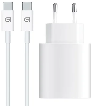 Сетевое зарядное устройство ArmorStandart AMHJ83 20W USB-C White + кабель USB-C to USB-C (ARM77725)