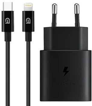 Сетевое зарядное устройство ArmorStandart AR-TA800 USB-C 25W Black + кабель USB-C to Lightning (ARM77721)