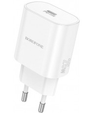 Мережевий зарядний пристрій BOROFONE BA82A Platinum USB-C PD25W charger (EU) White