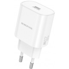 Мережевий зарядний пристрій BOROFONE BA82A Platinum USB-C PD25W charger (EU) White