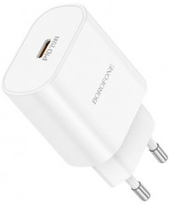 Мережевий зарядний пристрій BOROFONE BA82A Platinum USB-C PD25W charger (EU) White