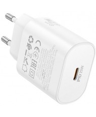 Мережевий зарядний пристрій BOROFONE BA82A Platinum USB-C PD25W charger (EU) White