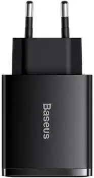 Мережевий зарядний пристрій Baseus Compact Quick Charger 2U+C 30W Black (CCXJ-E01)