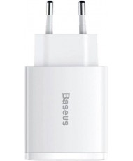 Сетевое зарядное устройство Baseus Compact Quick Charger 2U+C 30W White (CCXJ-E02)