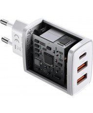 Сетевое зарядное устройство Baseus Compact Quick Charger 2U+C 30W White (CCXJ-E02)