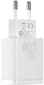 Мережевий зарядний пристрій Baseus Compact Quick Charger U+C 20W White (CCXJ-B02)