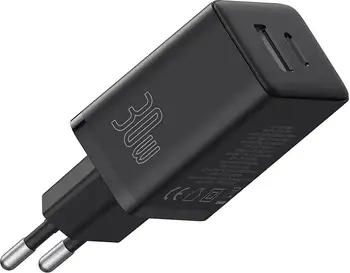 Сетевое зарядное устройство Baseus Cube Fast Charger C+U 30W Black (P10111404113-00)