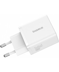 Сетевое зарядное устройство Baseus Cube Fast Charger C+U 30W EU Moon White (P10111404213-00)