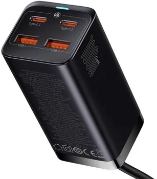 Сетевое зарядное устройство Baseus GaN3 Pro 4 Ports Desktop Charger 100W Black (CCGP000101)