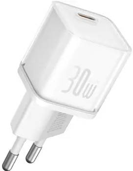 Мережевий зарядний пристрій Baseus GaN5S Fast Charger 1C 30W White (P10162504213-00)