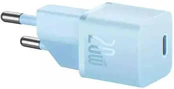 Сетевое зарядное устройство Baseus GaN5 Fast Charger (mini) 1C 20W Blue (CCGN050103)