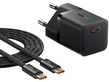 Мережевий зарядний пристрій Baseus GaN5 Fast Charger (mini) 1C 25W Black Type-C to Type-C cable (P10110909113-01)
