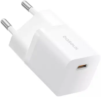 Сетевое зарядное устройство Baseus GaN5 Fast Charger (mini) 1C 25W Moon White (P10110909213-00)
