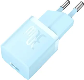 Мережевий зарядний пристрій Baseus GaN5 Fast Charger (mini) 1C 30W Blue (CCGN070603)
