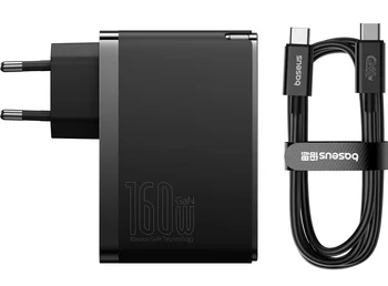 Мережевий зарядний пристрій Baseus GaN5 Pro Fast Charger 160W Black Type-C to Type-C cable (P10110825113-00)