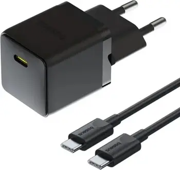Мережевий зарядний пристрій Baseus Palm Fast Charger 20W Black Type-C to Type cable (P10111602113-01)