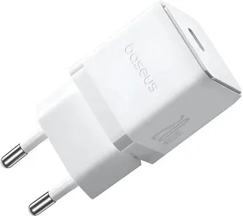 Сетевое зарядное устройство Baseus Palm Fast Charger 20W White Type-C to Type cable (P10111602213-01)