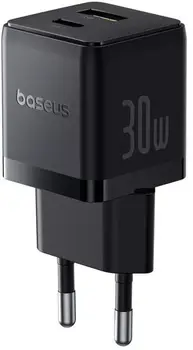 Мережевий зарядний пристрій Baseus Palm Fast Charger 30W EU Cluster Black Mini USB-C to USB-C cable (P1011160A113-01)