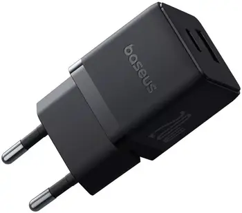 Мережевий зарядний пристрій Baseus Palm Fast Charger 30W EU Cluster Black Mini USB-C to USB-C cable (P1011160A113-01)